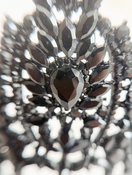 black crown, black crystal crown, gothic headpiece, Halloween costume, cosplay main image 4